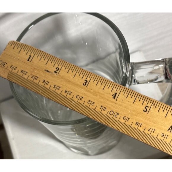 Glass Beer Mug 8" Tall Heavy-Duty Clear Handle Durable Classic Design 33oz - Picture 9 of 9